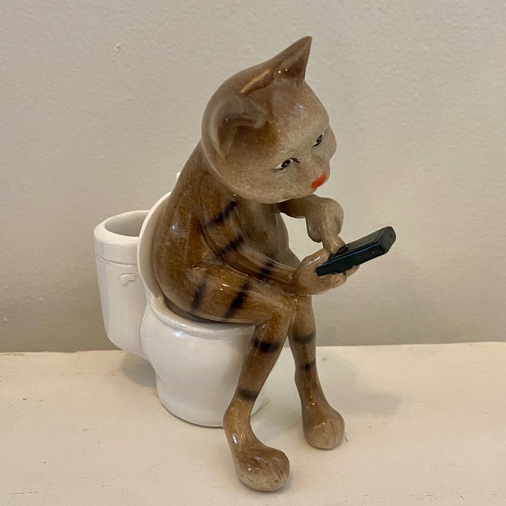 COPY - CRAZY CAT FIGURINE - Picture 3 of 3
